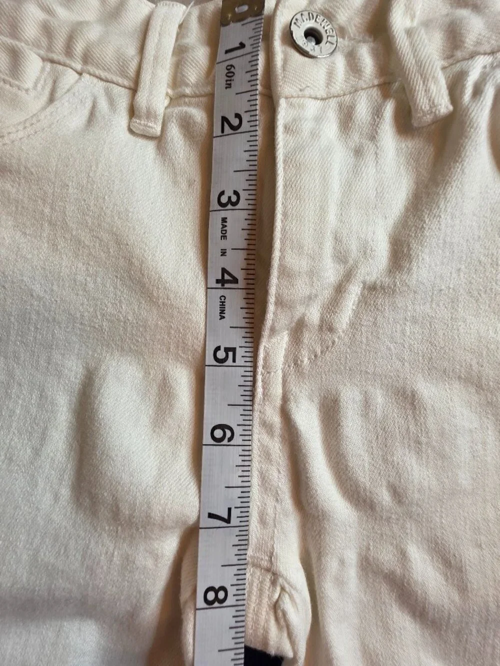 Madewell Skinny Ankle White Jeans, Size 24